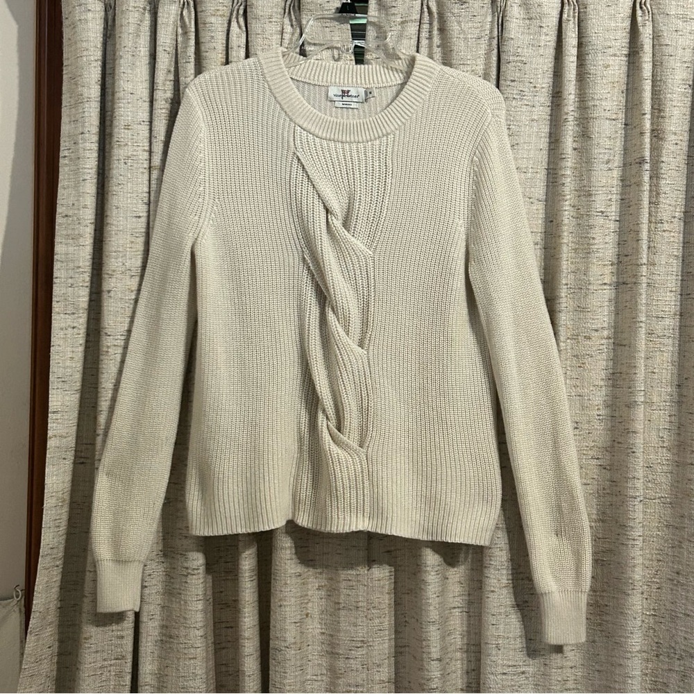 Vineyard Vines Merino Wool Cable Front Sweater - Medium